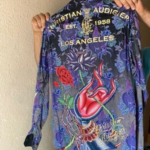 Christian Audigier Button Down Shirt